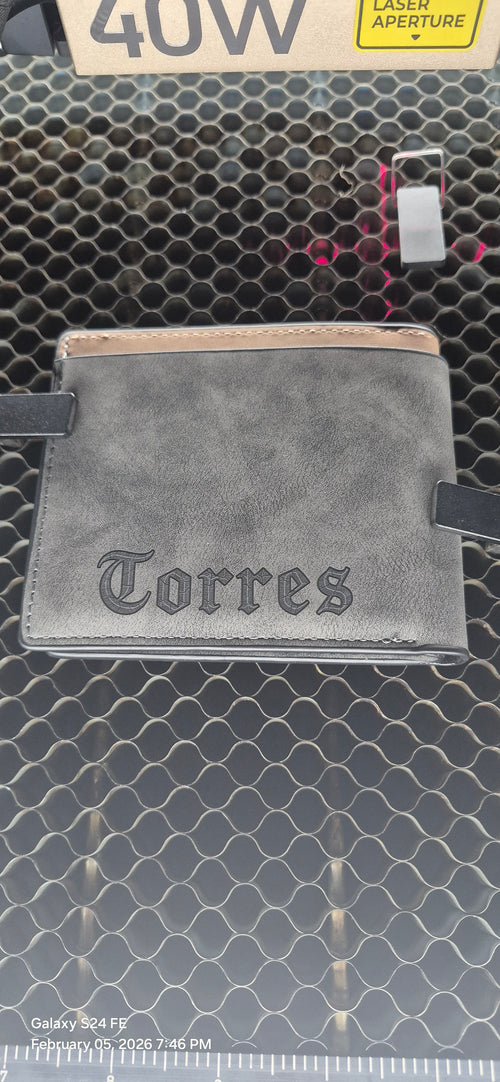 Customized engraved wallets